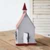 Festive Christmas Chapel Birdhouse For Holiday Decor