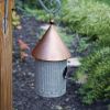Rustic Two-Tone Silo Birdhouse For Garden Decor And Bird Watching