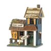 Rustic Bass Lake Lodge Wooden Birdhouse For Bird Watching And Garden Decor