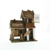 Rustic Bass Lake Lodge Wooden Birdhouse For Bird Watching And Garden Decor