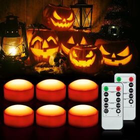 Litake LED Flameless Pumpkin Lights with Remote,Flickering Jack-O-Lantern Lights with Timer