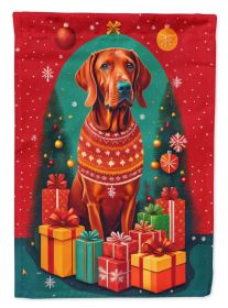 Red Redbone Coonhound Holiday Christmas Garden Flag Mailbox Flag Decorative Yard Flag Banner Outside Patio Artwork Yard Flower Beds, Garden Size