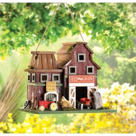 Rustic Farmstead Birdhouse For Outdoor Gardens And Backyards