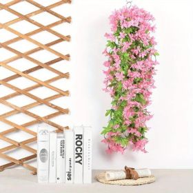 Rustic Farmhouse Style Retro Artificial Flower Wall Hanging For Home Decoration (Option: Pink)