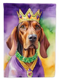 Redbone Coonhound King of Mardi Gras Garden Flag Mailbox Flag Decorative Yard Flag Banner Outside Patio Artwork Yard Flower Beds, Garden Size (Default: Default)