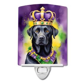 NEW Labrador Retriever King of Mardi Gras Ceramic Night Light Compact, UL-Certified, Ideal for Bedroom, Bathroom, Nursery, Hallway, Kitchen, 6x4x (Default: Default)